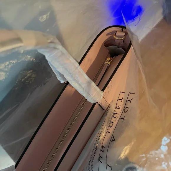 NWT Tory Burch Emerson Saffiano Leather Small Tote in Pink Quartz - Picture 12 of 16